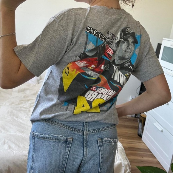 Y2k grey vintage NASCAR racing tee - Picture 6 of 8